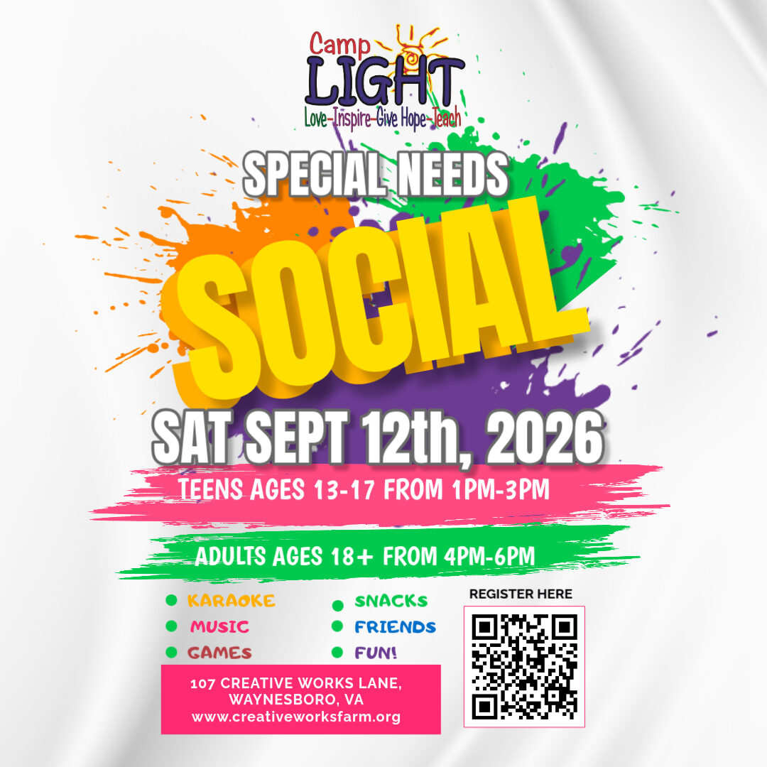 The goal of this event is to provide social opportunities for teens and adults with disabilities.  There are two times to choose from:  teens ages 13-17 from 1pm-3pm, and adults ages 18+ from 4pm-6pm.  You will need to register to attend.