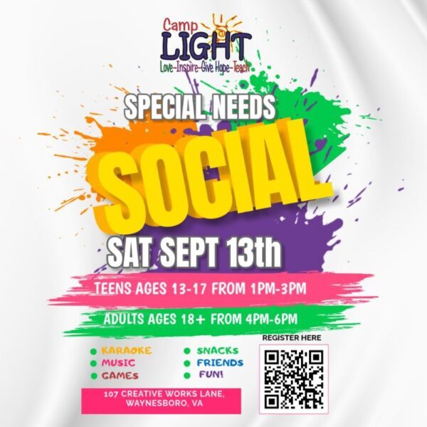 The goal of this event is to provide social opportunities for teens and adults with disabilities.  There are two times to choose from:  teens ages 13-17 from 1pm-3pm, and adults ages 18+ from 4pm-6pm.  You will need to register to attend.